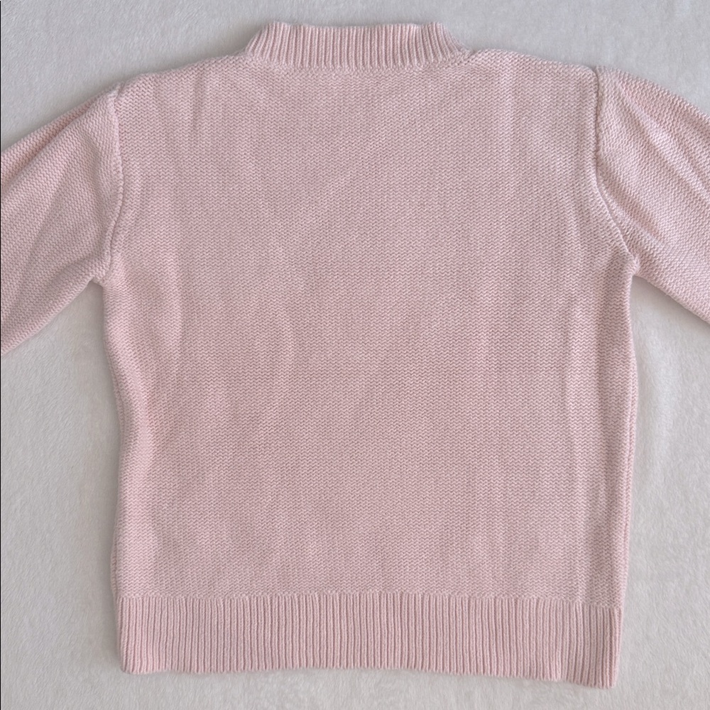 Crewcuts | Cable Knit Heart Design Cotton Sweater Pale Pink (8) - Picture 8 of 11